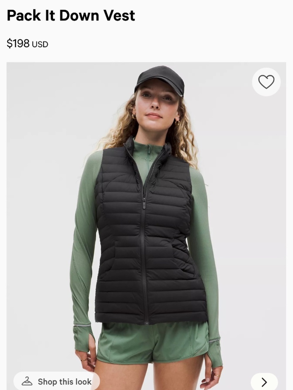 NWT Lululemon Pack It Down Vest